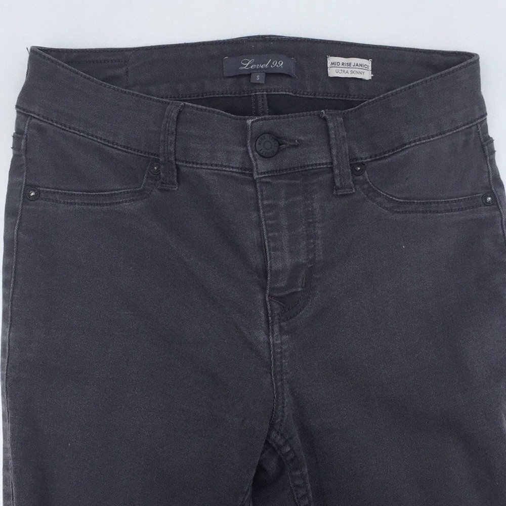 Level 99 skinny mid rise gray jeans - Picture 3 of 6
